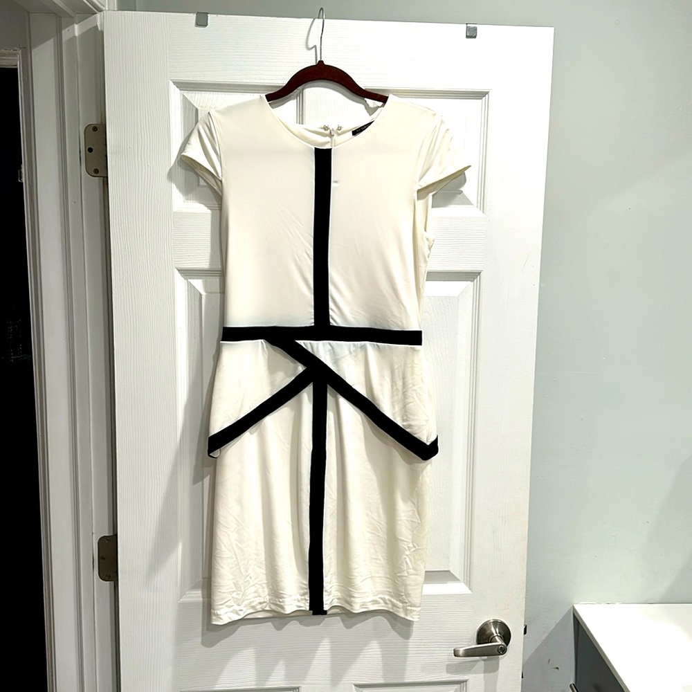 Victoria’s Secret Classic Contrast Dress - Worn 1x Circa 2013 Sz Med Soft Peplum